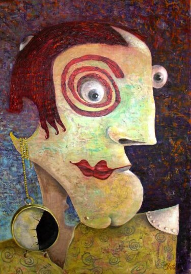 Painting titled "sold time" by Artūras Tamašauskas, Original Artwork, Acrylic