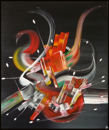 Painting titled "Peinture abstraite…" by Martine Belfodil, Original Artwork, Acrylic