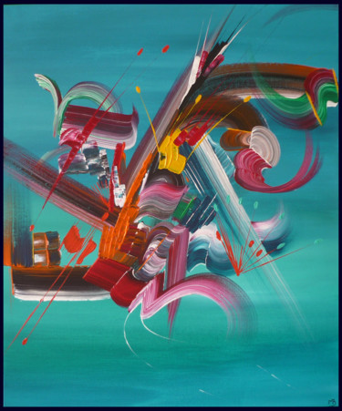 Peinture abstraite FUSION Painting titled "Peinture abstraite…" by Martine Belfodil, Original Artwork, Acrylic