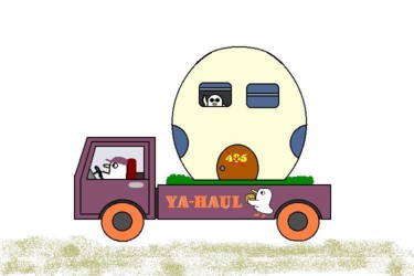 Drawing titled "Moving Company" by Kai-Yu Sun, Original Artwork