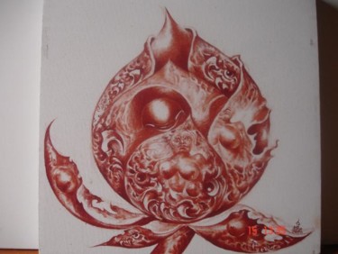 Painting titled "Dominate 1" by Nipon Jungkina, Original Artwork, Oil
