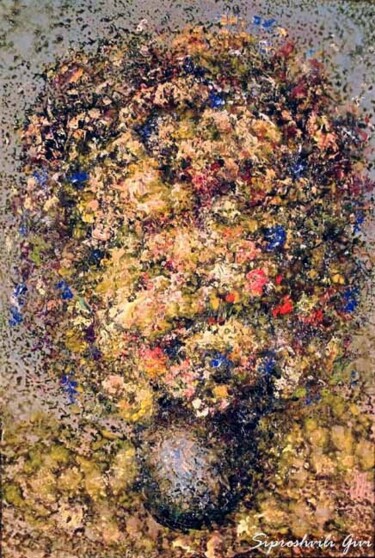 Painting titled "The Bouquet with fo…" by Givi Siproshvili, Original Artwork, Oil