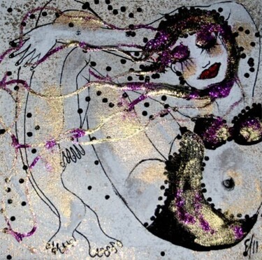 Peinture intitulée "2_20x20.jpg" par Emilie Teillaud, Œuvre d'art originale