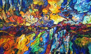 Painting titled "Twilight Glow" by Eugenia Mangra, Original Artwork, Oil