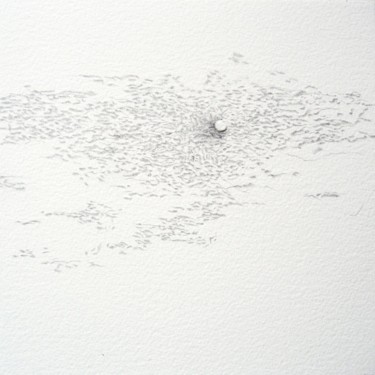 Dessin intitulée "jour 66 - 01.01.2012" par Pascale Aurignac, Œuvre d'art originale, Graphite