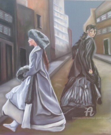 Dessin intitulée "cinémode" par Dominique Gobelin Mansour, Œuvre d'art originale, Pastel