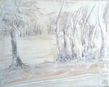 Peinture intitulée "Clarté hivernale" par Isabelle Corthay, Œuvre d'art originale, Huile