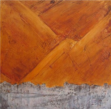 Peinture intitulée "Paroi rouge d'une m…" par Isabelle Corthay, Œuvre d'art originale, Huile