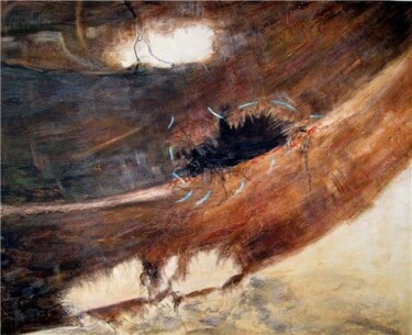 Peinture intitulée "La tente" par Isabelle Corthay, Œuvre d'art originale, Huile
