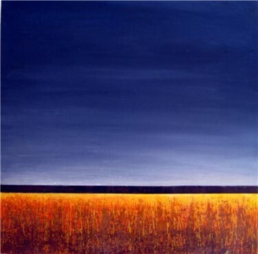 Peinture intitulée "Terre de feu" par Isabelle Corthay, Œuvre d'art originale, Huile