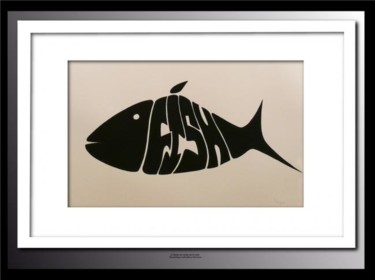 Peinture intitulée "Fish" par Tehos, Œuvre d'art originale, Huile