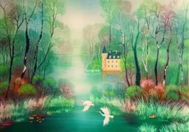 Peinture intitulée "L'ENVOL" par Bernard Ambielle, Œuvre d'art originale, Huile