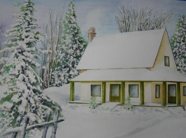 Peinture intitulée "Mon voisin" par Nicole Ethier-Vallières, Œuvre d'art originale
