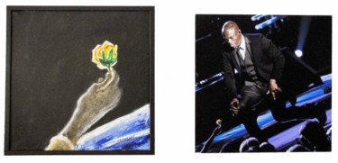 Painting titled "SEAL" by Ananou, Original Artwork, Oil
