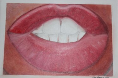 Peinture intitulée "Particolare di DONNA" par Sandro Angelici, Œuvre d'art originale, Huile