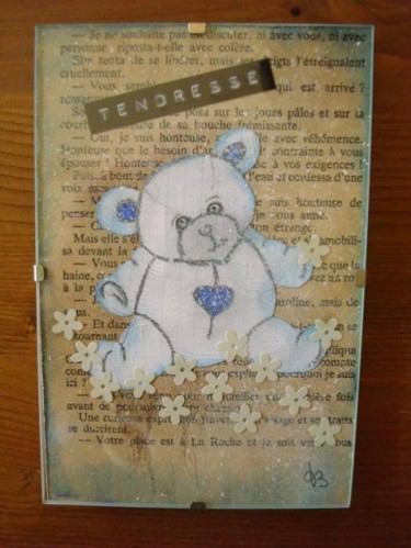 Collages intitulée "Tendresse" par D A N ' I M A G ' I N, Œuvre d'art originale