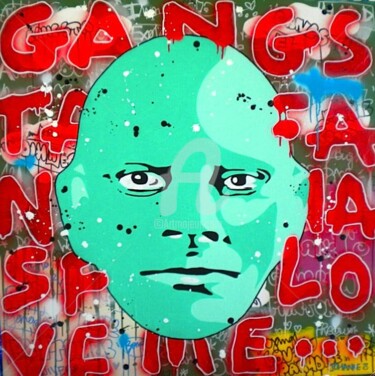 Malerei mit dem Titel "FANTOMAS/ Galerie A…" von Johanne 8, Original-Kunstwerk