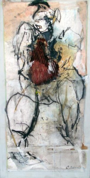 Peinture intitulée "de feu" par Catherine Monmarson, Œuvre d'art originale