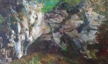 Painting titled "le-sentier-karstiqu…" by Gustave Lafond / Stavio, Original Artwork