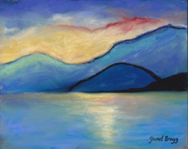 San Juan Island Twilight in pastels