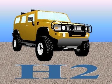 Dessin intitulée "hummer h2 2003" par Dany Beaudry, Œuvre d'art originale