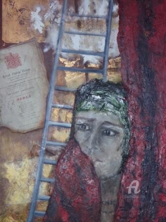Peinture intitulée "intermittents" par Velec, Œuvre d'art originale, Huile