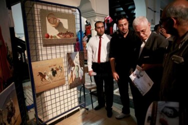 Pittura intitolato "exposition a beskra" da Mourado, Opera d'arte originale