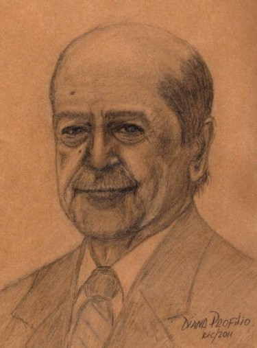 Dibujo titulada "Marcelino Menéndez…" por Diana Profilio, Obra de arte original, Otro
