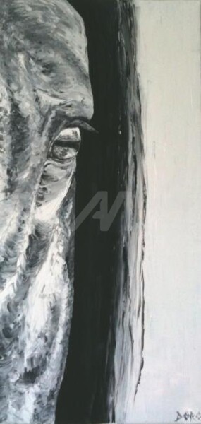 Peinture intitulée "Oeil II" par Madorssane, Œuvre d'art originale, Huile