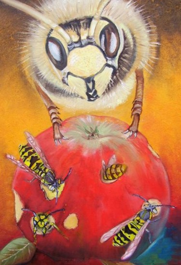 Peinture intitulée "Rivalité" par Alix, Œuvre d'art originale, Huile