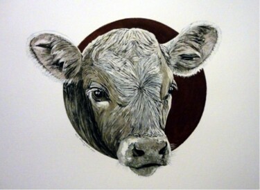 Painting titled "LE  VEAU  DE  ZAZA" by Michel Cendra-Terrassa, Original Artwork