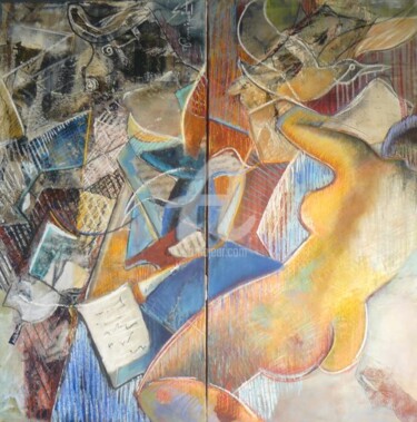 Peinture intitulée "EN VOLEE" par Véronique Soitel, Œuvre d'art originale