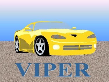 Dessin intitulée "Dodge Viper 2001" par Dany Beaudry, Œuvre d'art originale