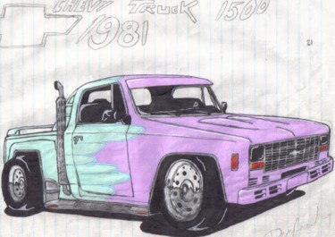 Dessin intitulée "chevrolet 1500 step…" par Dany Beaudry, Œuvre d'art originale