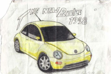 Dessin intitulée "volkswagen new beet…" par Dany Beaudry, Œuvre d'art originale