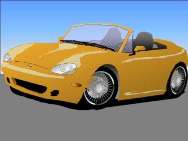 Dessin intitulée "MAZDA Miata 2001" par Dany Beaudry, Œuvre d'art originale