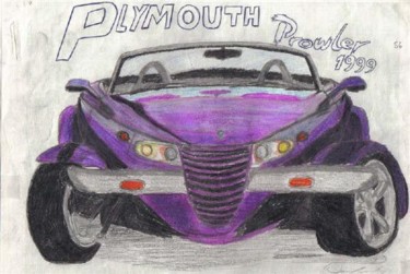 Dessin intitulée "plymouth prowler 19…" par Dany Beaudry, Œuvre d'art originale