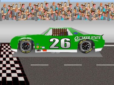 Dessin intitulée "nascar quakerstate" par Dany Beaudry, Œuvre d'art originale