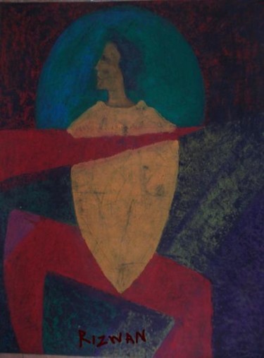 Painting titled "The Thinker" by Rizwan Ali, Original Artwork, Oil
