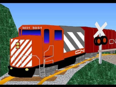 Dessin intitulée "TRAIN CN" par Dany Beaudry, Œuvre d'art originale