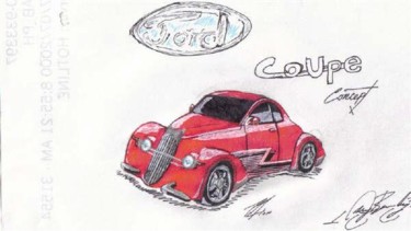 Dessin intitulée "ford coupe CONCEPT…" par Dany Beaudry, Œuvre d'art originale