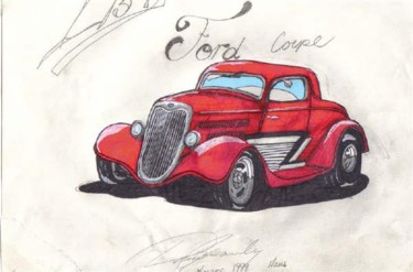 Dessin intitulée "ford coupe 1934" par Dany Beaudry, Œuvre d'art originale