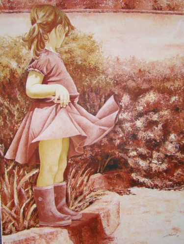 Peinture intitulée "VENT D ETE" par Stephanie Ledroit, Œuvre d'art originale, Acrylique Monté sur Châssis en bois