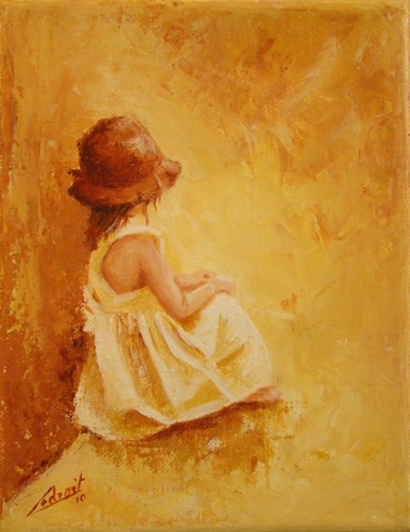 Peinture intitulée "GARANCE ASSISE" par Stephanie Ledroit, Œuvre d'art originale, Acrylique