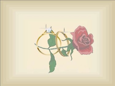 Dessin intitulée "mariage" par Dany Beaudry, Œuvre d'art originale