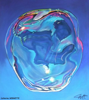 Peinture intitulée "BULLE DE SAVON" par Catherine Wernette, Œuvre d'art originale