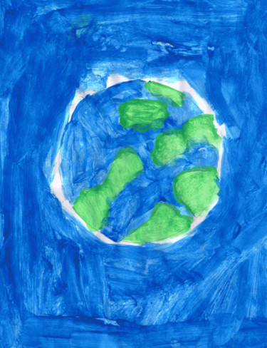 Painting titled "Earth" by Manula Hewamanage, Original Artwork