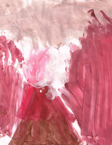 Painting titled "Volcano erruption" by Manula Hewamanage, Original Artwork