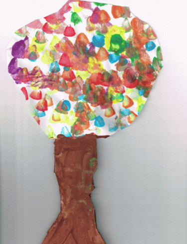 Painting titled "The Magic Tree" by Manula Hewamanage, Original Artwork