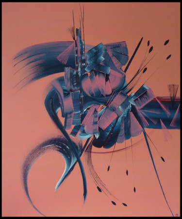 Peinture abstraite VIBRATION Painting titled "Peinture abstraite…" by Martine Belfodil, Original Artwork, Acrylic